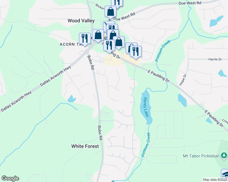 map of restaurants, bars, coffee shops, grocery stores, and more near 215 Allison Drive in Dallas