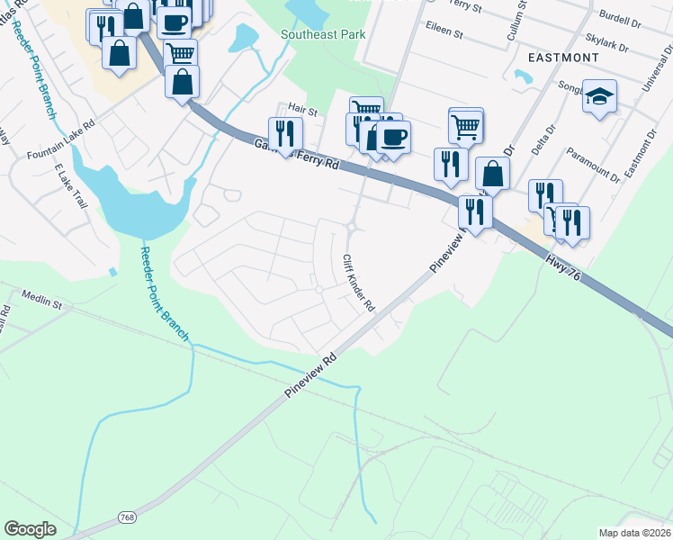map of restaurants, bars, coffee shops, grocery stores, and more near 151 Beacon Field Road in Columbia