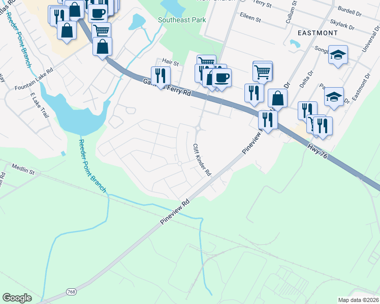 map of restaurants, bars, coffee shops, grocery stores, and more near 151 Beacon Field Road in Columbia