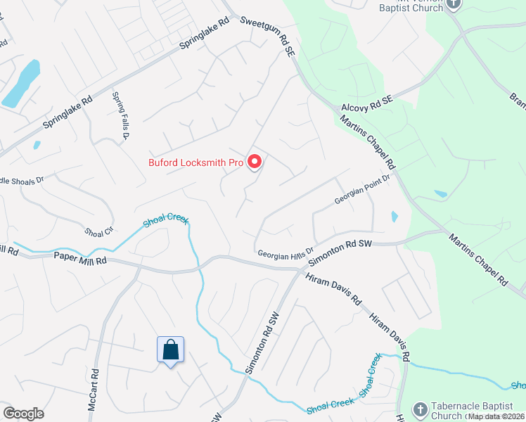 map of restaurants, bars, coffee shops, grocery stores, and more near 770 Georgian Hills Drive in Lawrenceville