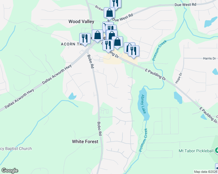 map of restaurants, bars, coffee shops, grocery stores, and more near 215 Allison Dr in Dallas