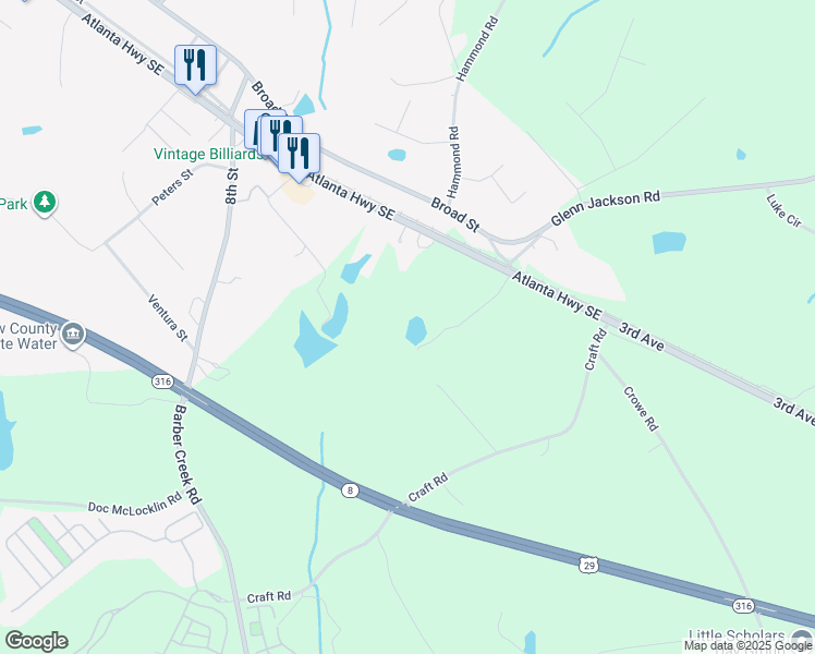 map of restaurants, bars, coffee shops, grocery stores, and more near in Statham