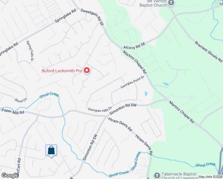 map of restaurants, bars, coffee shops, grocery stores, and more near 864 Georgian Point Drive in Lawrenceville