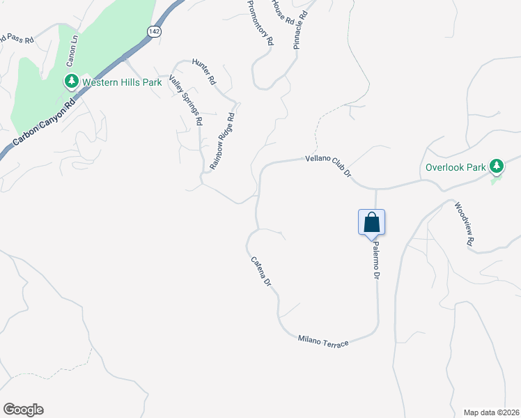 map of restaurants, bars, coffee shops, grocery stores, and more near 16567 Vellano Club Drive in Chino Hills