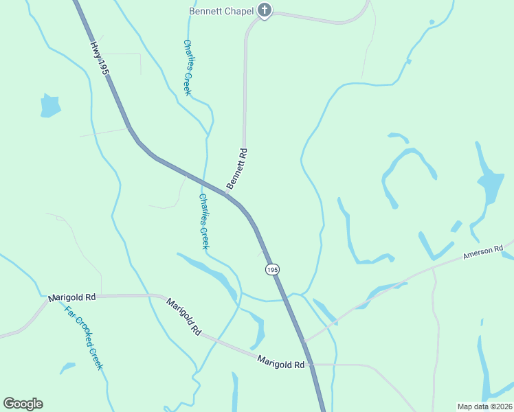 map of restaurants, bars, coffee shops, grocery stores, and more near Bennett Road in Jasper