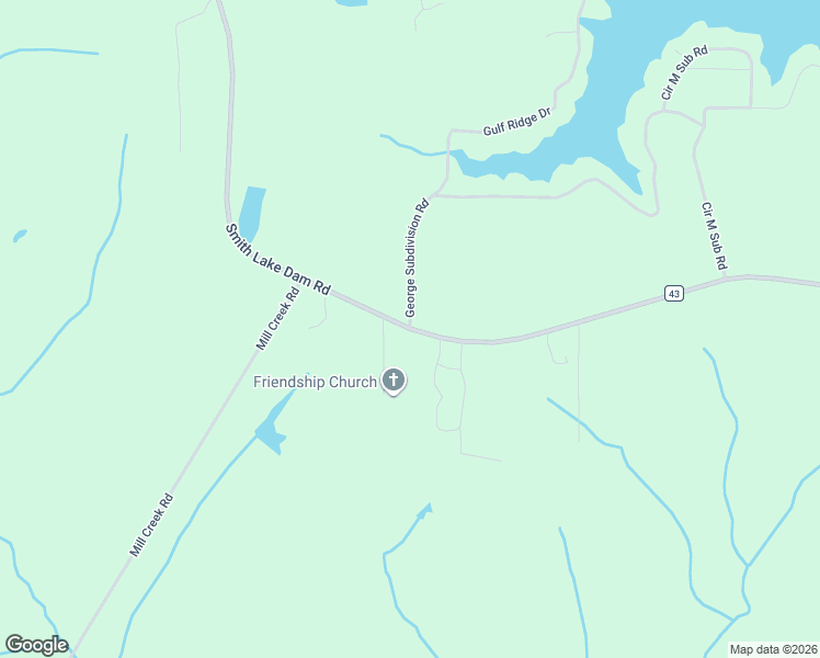 map of restaurants, bars, coffee shops, grocery stores, and more near Smith Lake Dam Road in Jasper