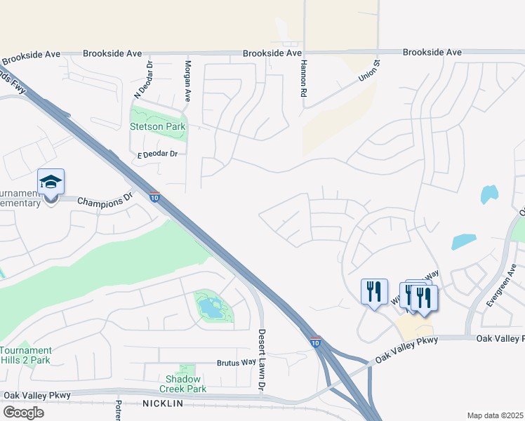 map of restaurants, bars, coffee shops, grocery stores, and more near 1072 Northview Drive in Beaumont