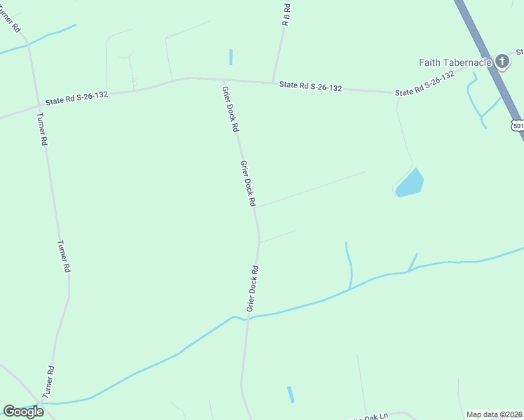 map of restaurants, bars, coffee shops, grocery stores, and more near 2258 Grier Dock Road in Galivants Ferry