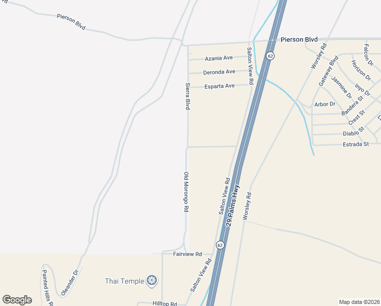 map of restaurants, bars, coffee shops, grocery stores, and more near Sierra Boulevard in Whitewater