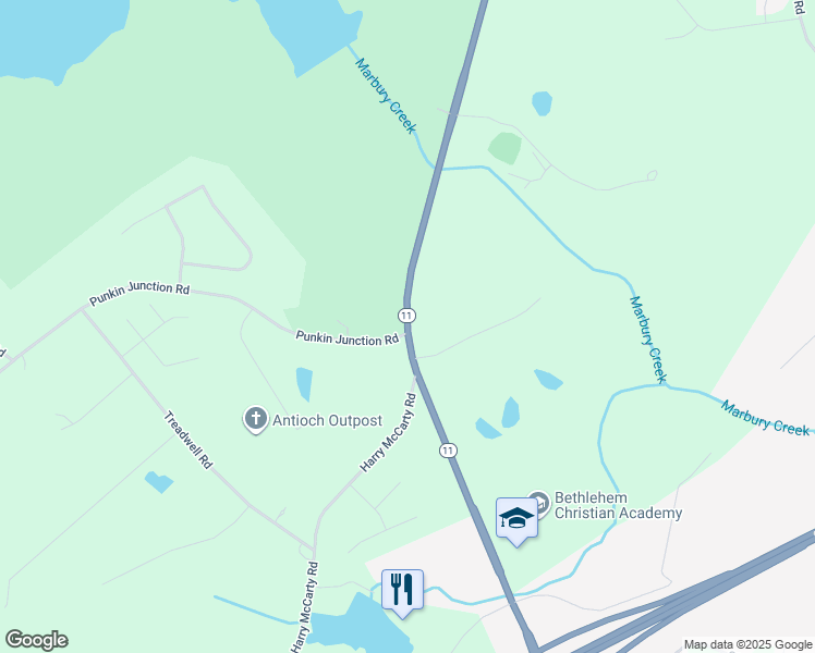 map of restaurants, bars, coffee shops, grocery stores, and more near 436 Monroe Highway in Winder
