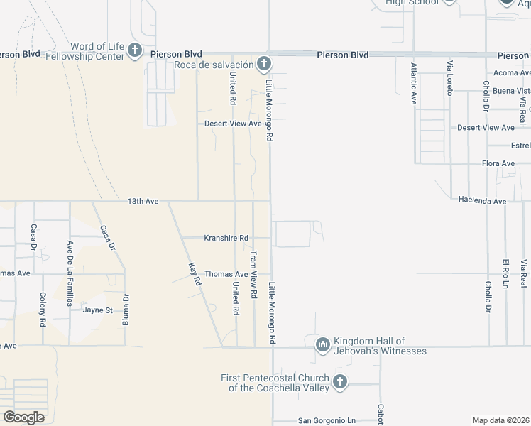 map of restaurants, bars, coffee shops, grocery stores, and more near in Desert Hot Springs