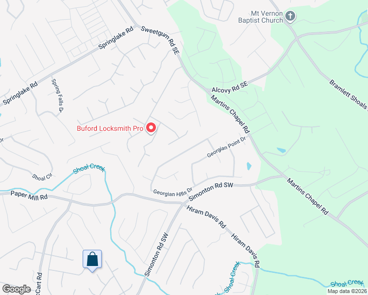 map of restaurants, bars, coffee shops, grocery stores, and more near 910 Georgian Hills Drive in Lawrenceville