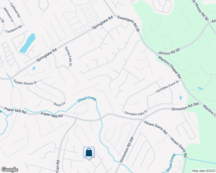 map of restaurants, bars, coffee shops, grocery stores, and more near 640 James Ridge Drive in Lawrenceville