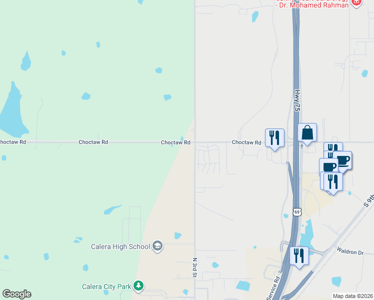 map of restaurants, bars, coffee shops, grocery stores, and more near 547 Cale Switch Road in Calera