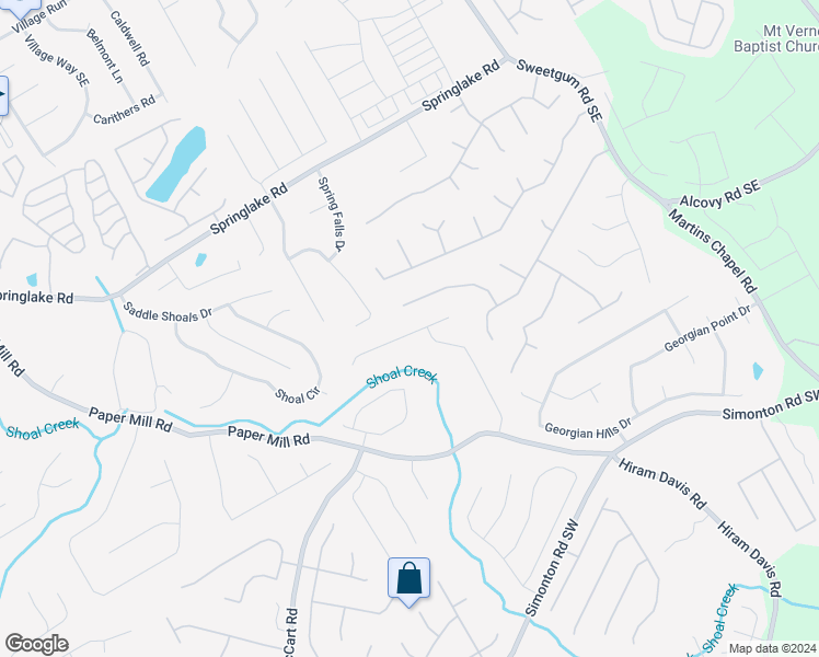 map of restaurants, bars, coffee shops, grocery stores, and more near 748 Castlebrooke Way Southeast in Lawrenceville