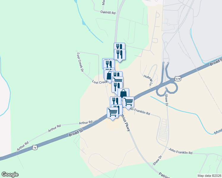 map of restaurants, bars, coffee shops, grocery stores, and more near 1240 Peach Orchard Rd in Sumter