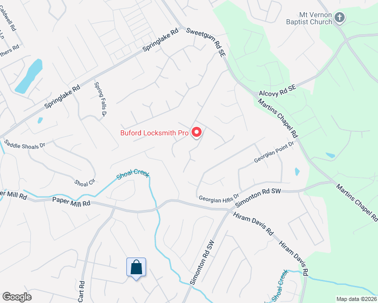 map of restaurants, bars, coffee shops, grocery stores, and more near 760 Dunagan Forest Drive in Lawrenceville