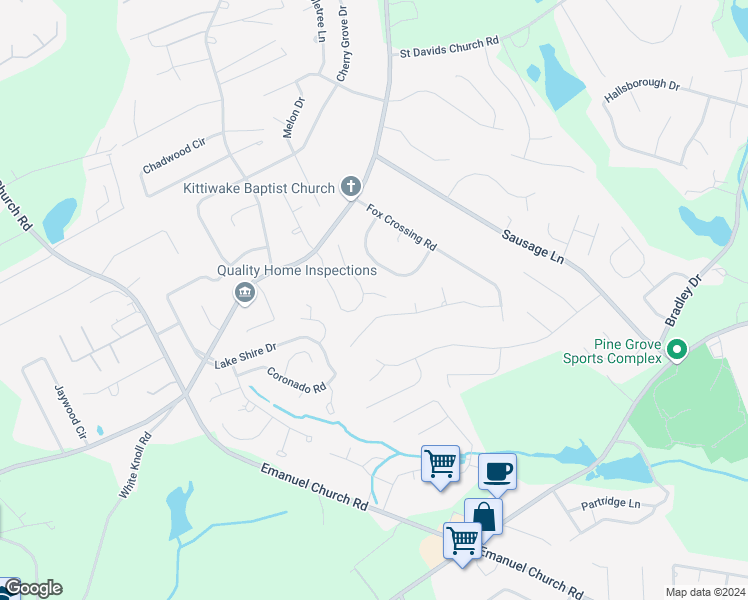 map of restaurants, bars, coffee shops, grocery stores, and more near 308 Pebble Creek Court in West Columbia