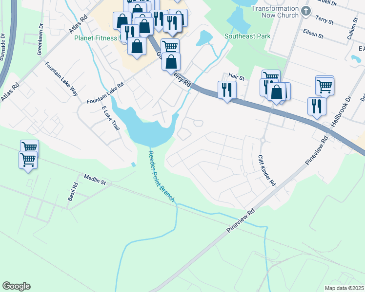 map of restaurants, bars, coffee shops, grocery stores, and more near 329 Council Loop in Columbia