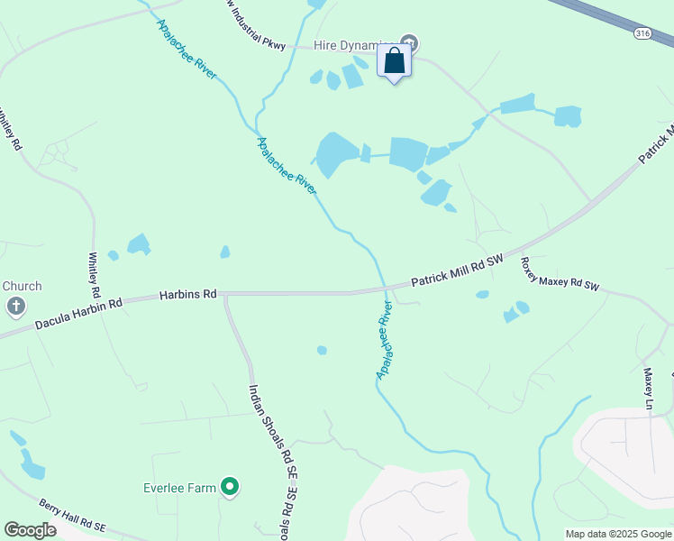 map of restaurants, bars, coffee shops, grocery stores, and more near 2892 Harbins Road in Bethlehem