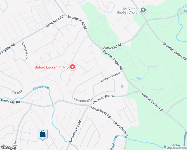 map of restaurants, bars, coffee shops, grocery stores, and more near 910 Georgian Hills Drive in Lawrenceville