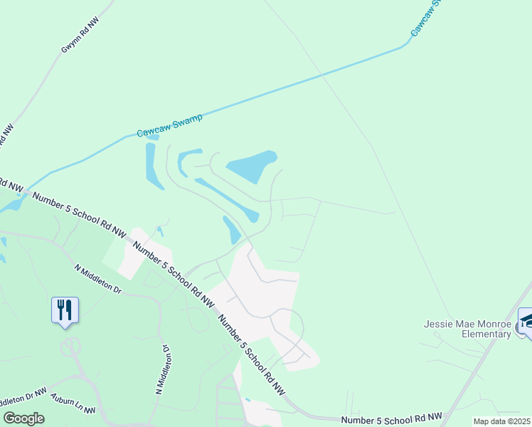 map of restaurants, bars, coffee shops, grocery stores, and more near 8771 North Balfour Drive Northwest in Calabash