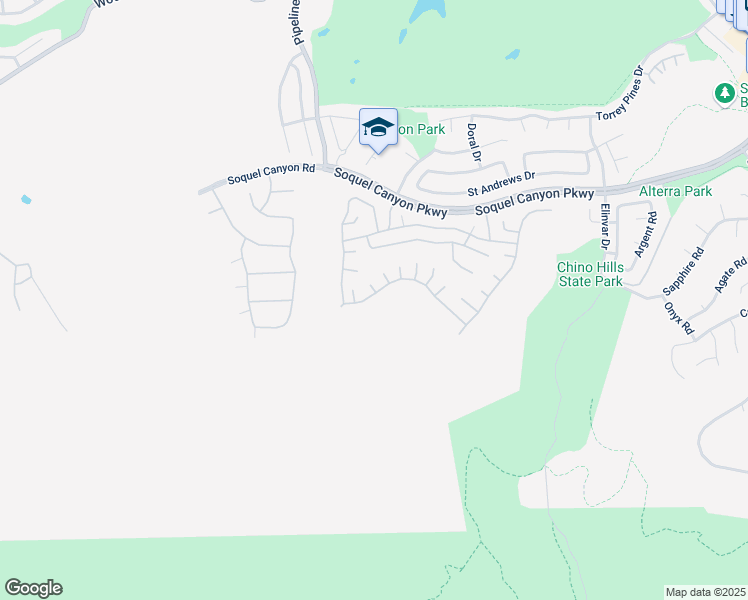 map of restaurants, bars, coffee shops, grocery stores, and more near 4197 Stone Mountain Drive in Chino Hills