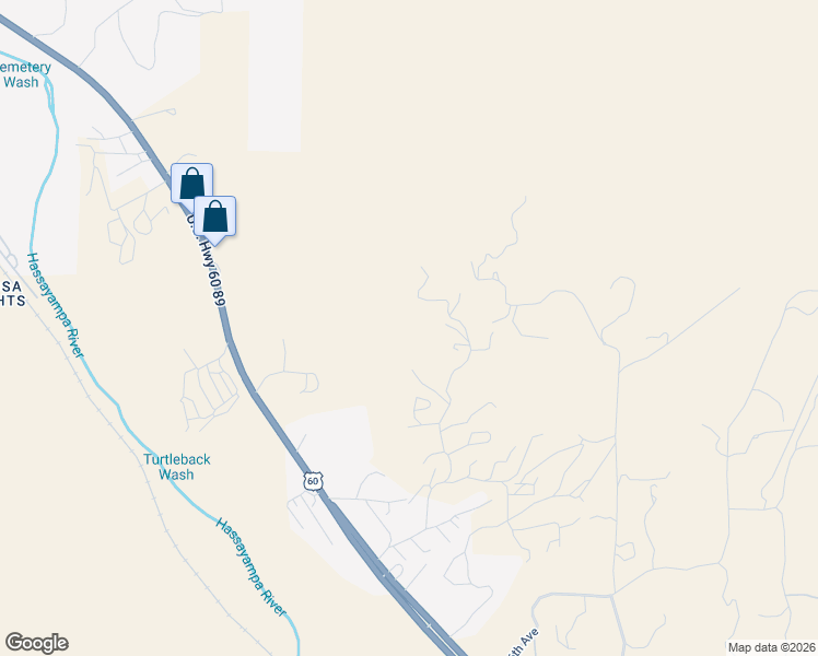map of restaurants, bars, coffee shops, grocery stores, and more near 51826 Mockingbird Trail in Wickenburg