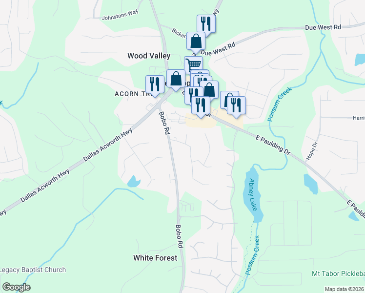 map of restaurants, bars, coffee shops, grocery stores, and more near 78 Allison Drive in Dallas