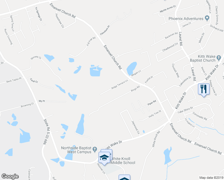 map of restaurants, bars, coffee shops, grocery stores, and more near 207 Ridge Terrace Lane in Lexington