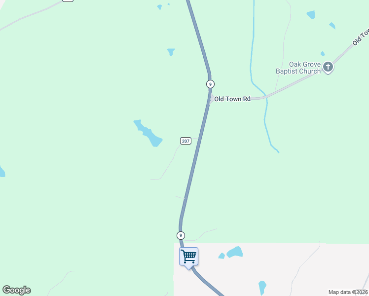 map of restaurants, bars, coffee shops, grocery stores, and more near 5 County Road 207 in Pittsboro