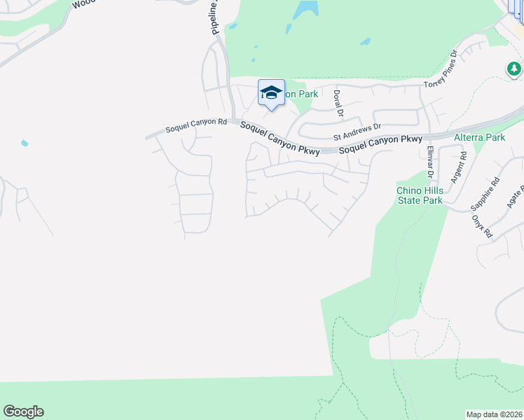 map of restaurants, bars, coffee shops, grocery stores, and more near 4197 Stone Mountain Drive in Chino Hills