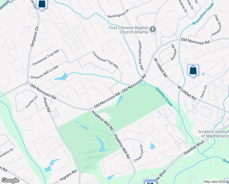 map of restaurants, bars, coffee shops, grocery stores, and more near 2411 Wagon Trace in Duluth