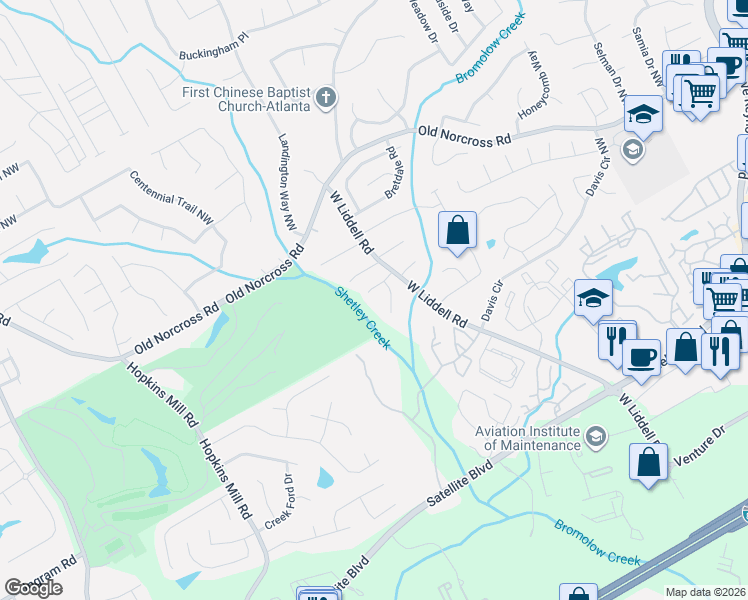 map of restaurants, bars, coffee shops, grocery stores, and more near 4344 Tremont Court in Duluth