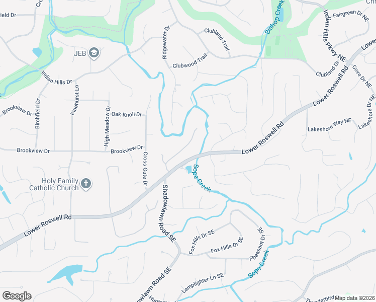 map of restaurants, bars, coffee shops, grocery stores, and more near 190 Indian Hills Court in Marietta