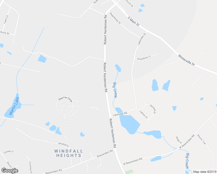 map of restaurants, bars, coffee shops, grocery stores, and more near 425 Robert Hardeman Road in Winterville