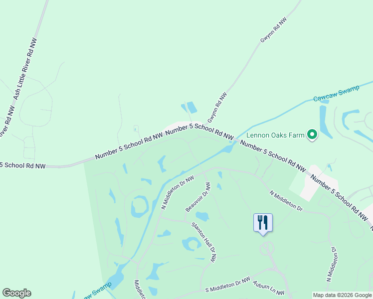 map of restaurants, bars, coffee shops, grocery stores, and more near 1093 Rutledge Ct NW in Calabash
