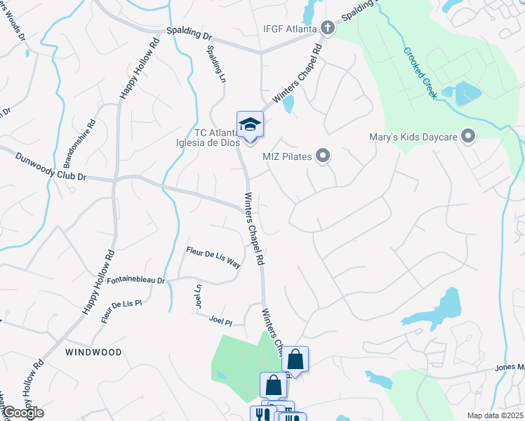 map of restaurants, bars, coffee shops, grocery stores, and more near 5259 Marston Road in Doraville