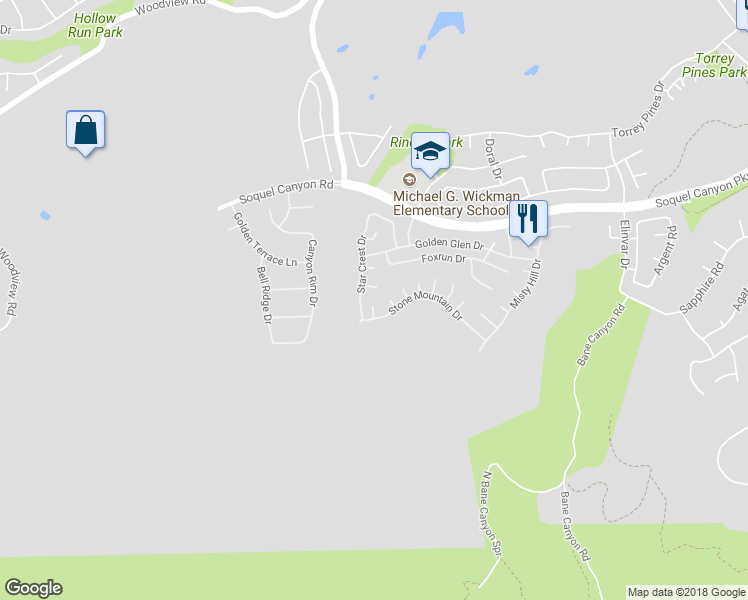 map of restaurants, bars, coffee shops, grocery stores, and more near 16437 Colebridge Court in Chino Hills