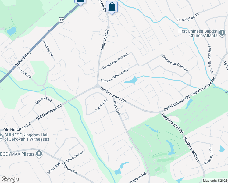 map of restaurants, bars, coffee shops, grocery stores, and more near 4641 Driftwater Road in Duluth