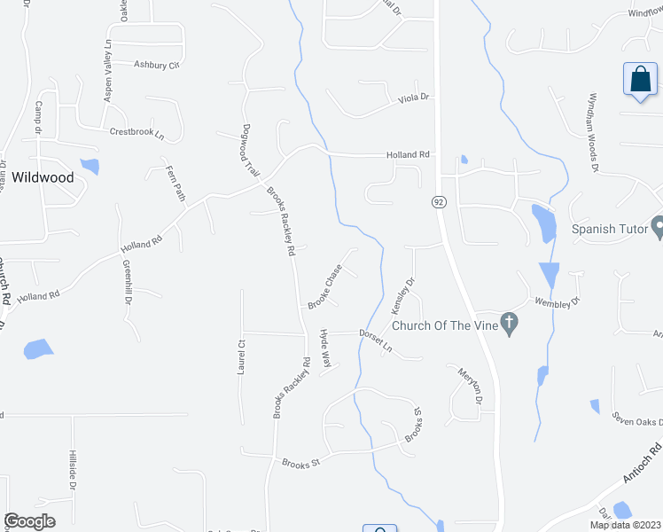 map of restaurants, bars, coffee shops, grocery stores, and more near 161 Brooke Chase in Dallas