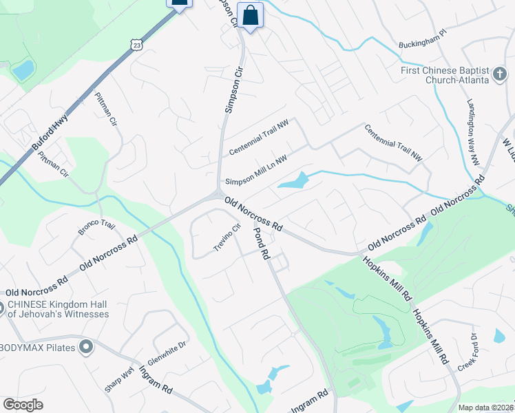 map of restaurants, bars, coffee shops, grocery stores, and more near 4641 Driftwater Road in Duluth