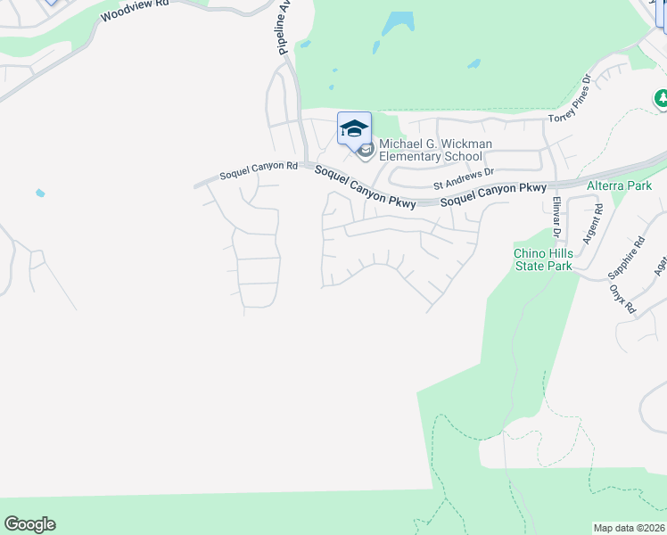 map of restaurants, bars, coffee shops, grocery stores, and more near 16437 Colebridge Court in Chino Hills