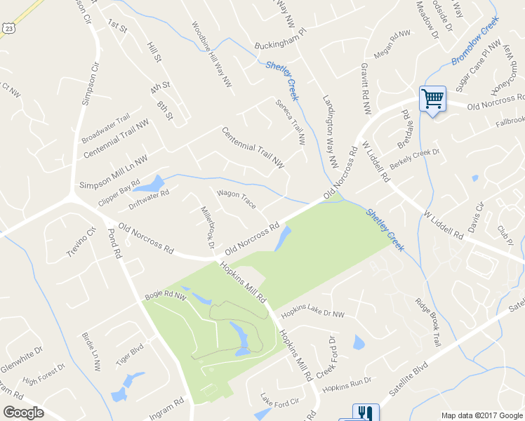 map of restaurants, bars, coffee shops, grocery stores, and more near 3688 Centennial Trail NW in Duluth