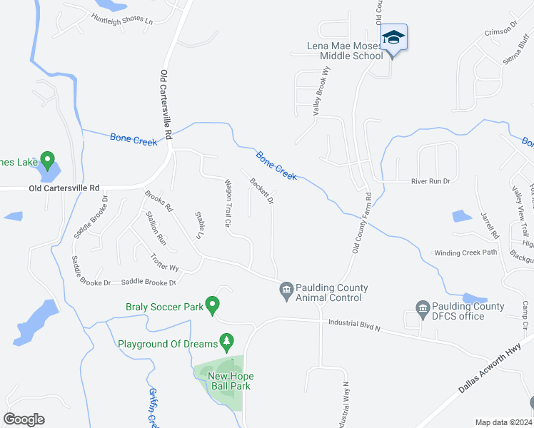 map of restaurants, bars, coffee shops, grocery stores, and more near 237 Beckett Drive in Dallas