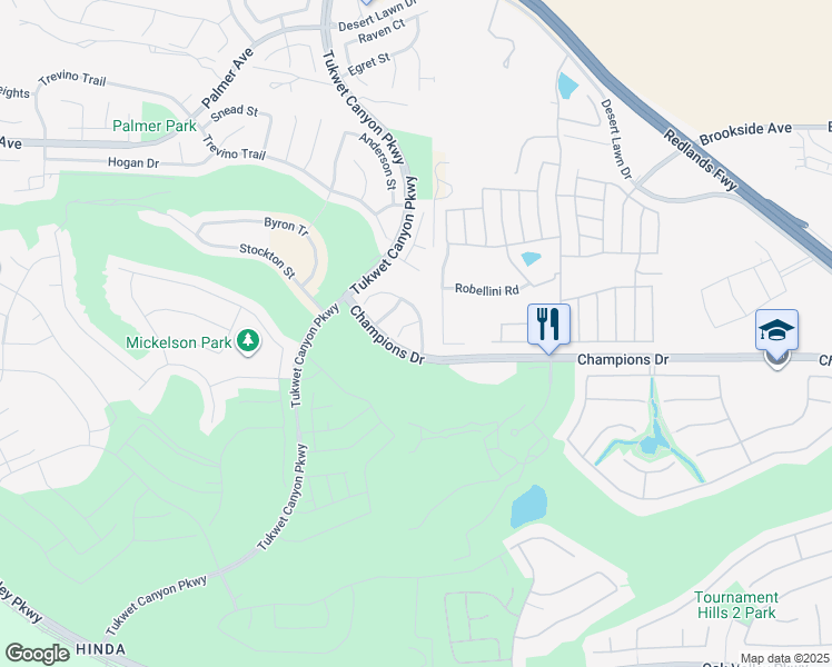 map of restaurants, bars, coffee shops, grocery stores, and more near 35983 Michelle Lane in Beaumont