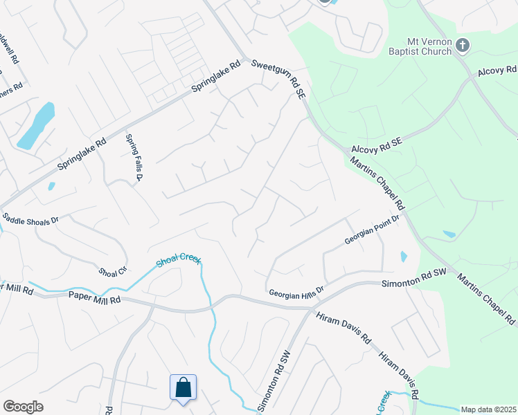 map of restaurants, bars, coffee shops, grocery stores, and more near 755 James Ridge Drive in Lawrenceville