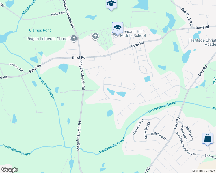 map of restaurants, bars, coffee shops, grocery stores, and more near 109 Inverness Drive in Lexington
