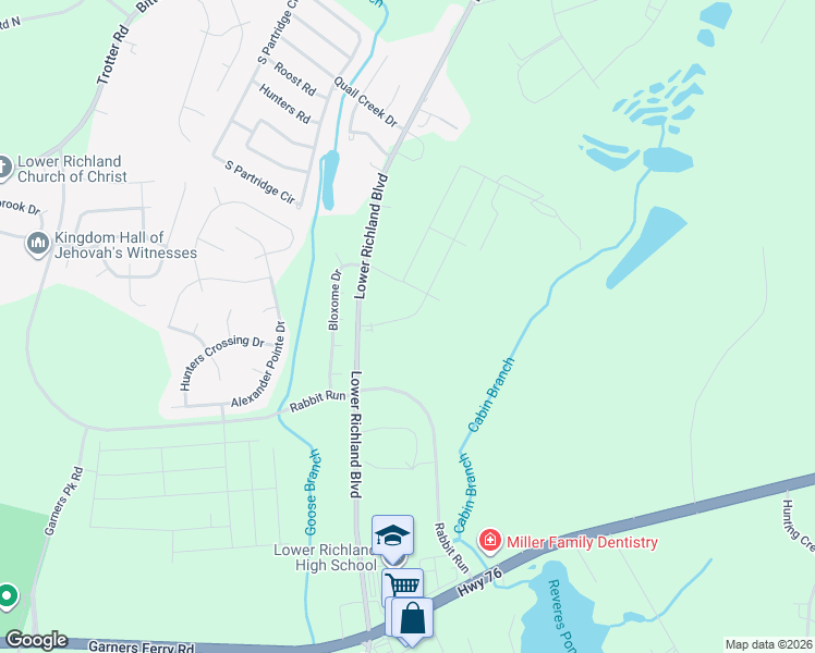 map of restaurants, bars, coffee shops, grocery stores, and more near 2503 Lower Richland Boulevard in Hopkins