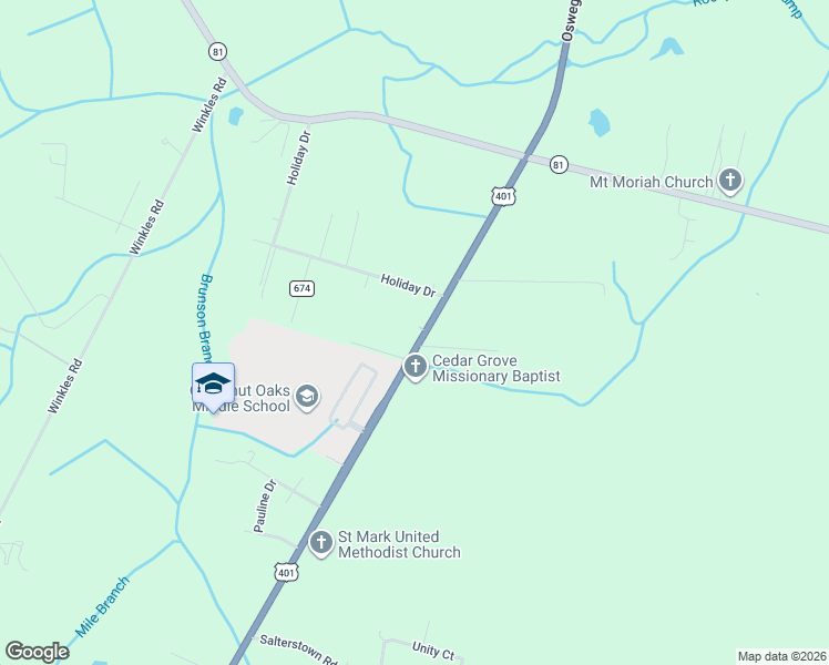 map of restaurants, bars, coffee shops, grocery stores, and more near 1360 Oswego Highway in Sumter
